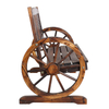 Garden Bench Patio Garden Wooden Wagon Wheel Bench Wooden Outdoor Furniture