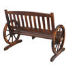 Garden Bench Patio Garden Wooden Wagon Wheel Bench Wooden Outdoor Furniture