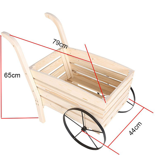 Wooden Flower Cart 