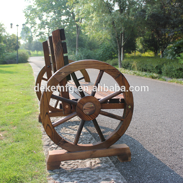  Wooden Wagon Wheel Bench