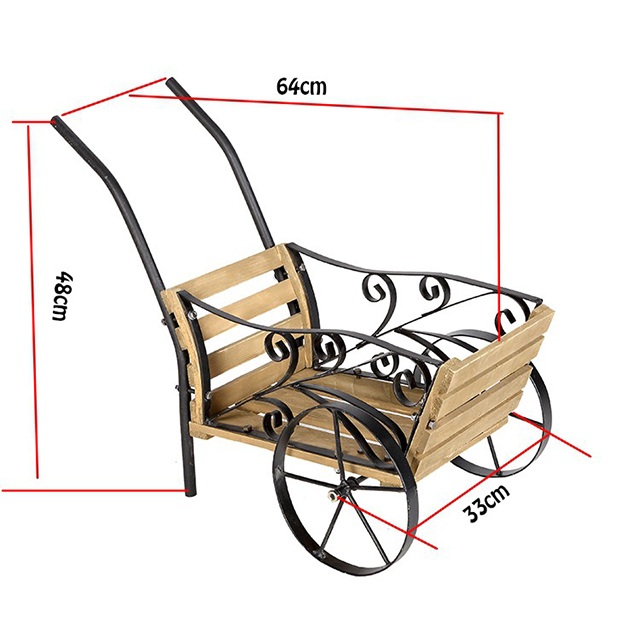 Wooden Flower Cart 