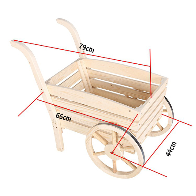 Wooden Flower Cart 